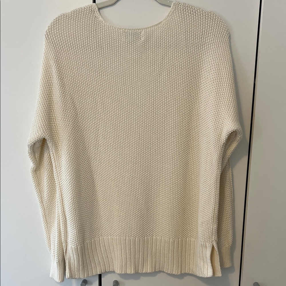 Lucky Brand Cream V-Neck Sweater - Picture 3 of 3
